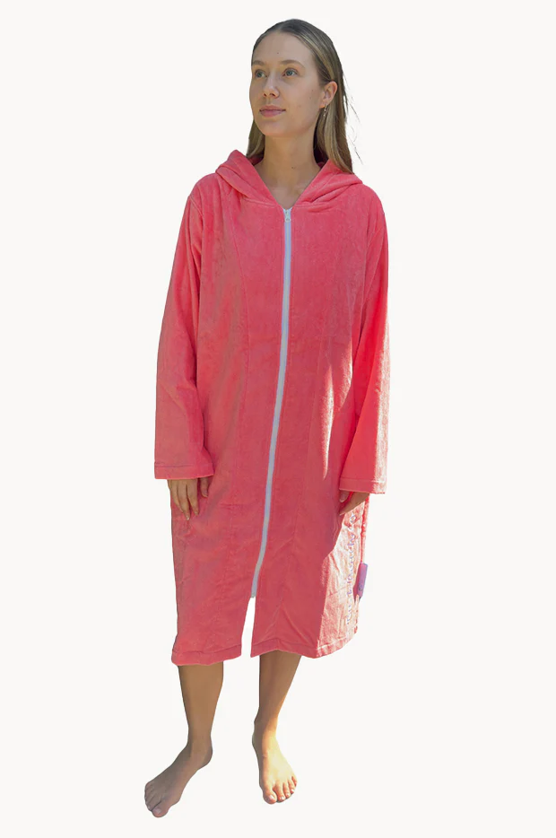 Salty Peach Hooded Towel Robe M/L - Image 5