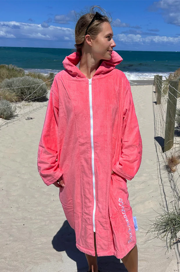 Salty Peach Hooded Towel Robe M/L - Image 6