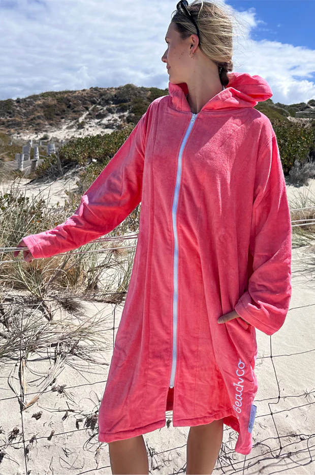 Salty Peach Hooded Towel Robe M/L - Image 7