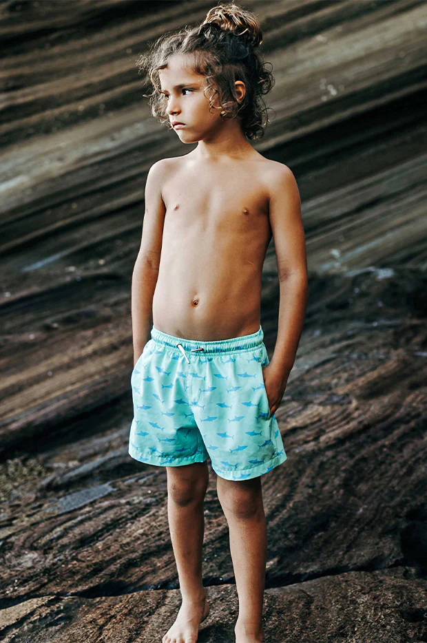 Boys Great White Compression Swim Short - Image 4