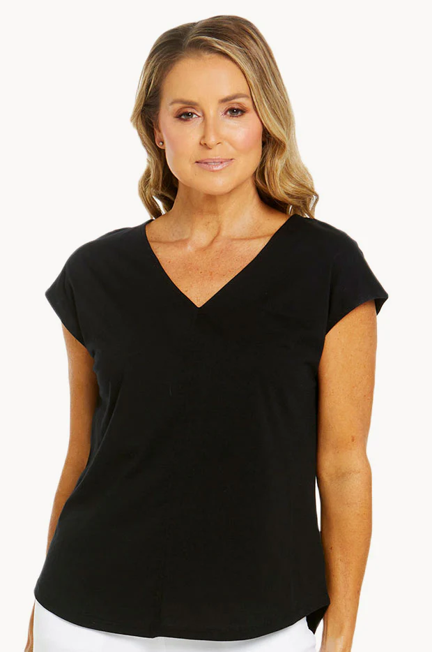 Plain Summer V Neck Tee