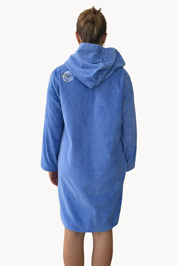 Blue Riptide Hooded Towel Robe L/XL - Image 4