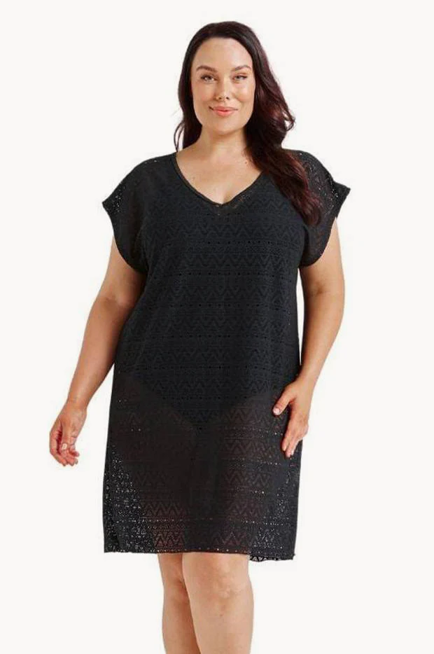 Mesh V Neck Kaftan