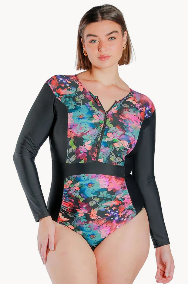 Midnight Garden Zip Sunsuit