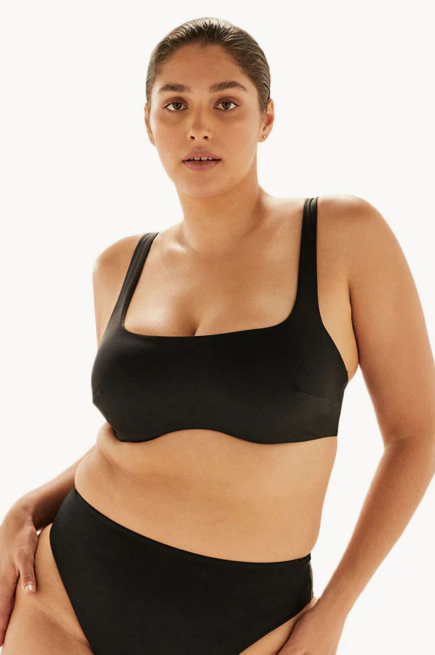 Plain F Cup Underwire Crop