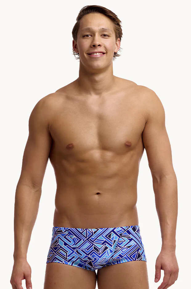 Mens Blue Bits Trunk