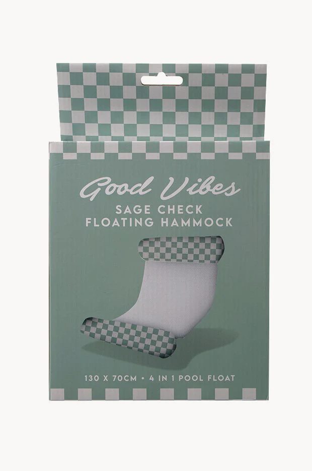 Sage Check Floating Hammock