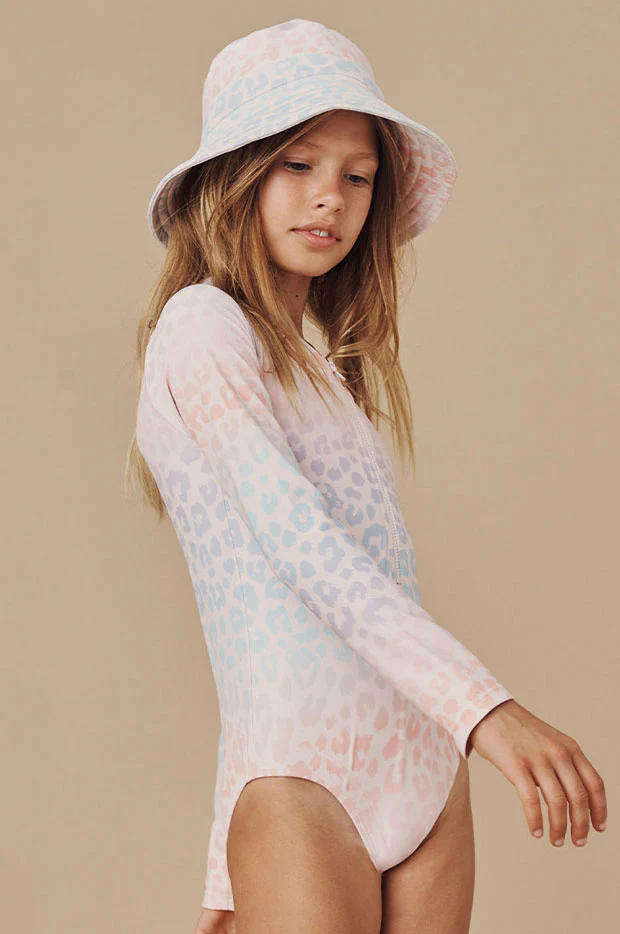Toddler Girls Rainbow Hux Long Sleeve Zip Sunsuit