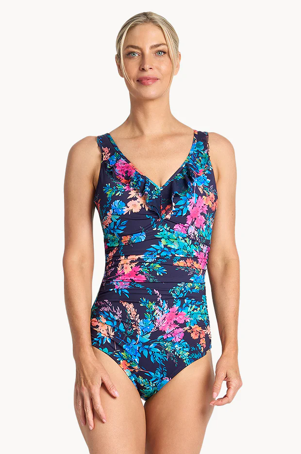Fresia DD/E Cup Mesh Frill One Piece