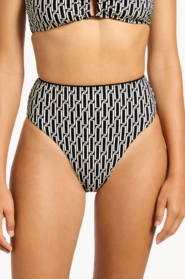Spring Geo High Waist High Leg Pant