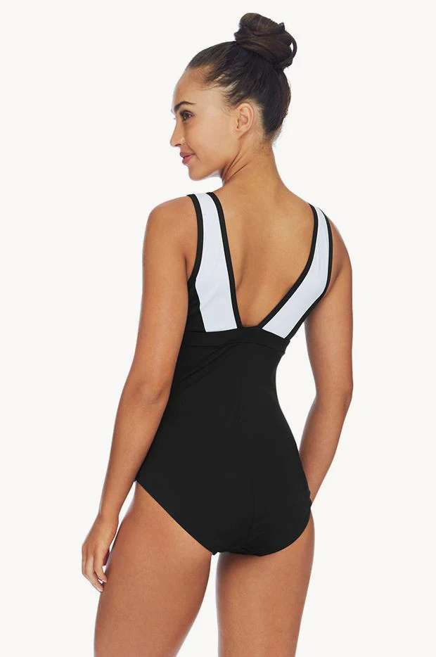 Ruched Scoop Neck One Piece - Image 2