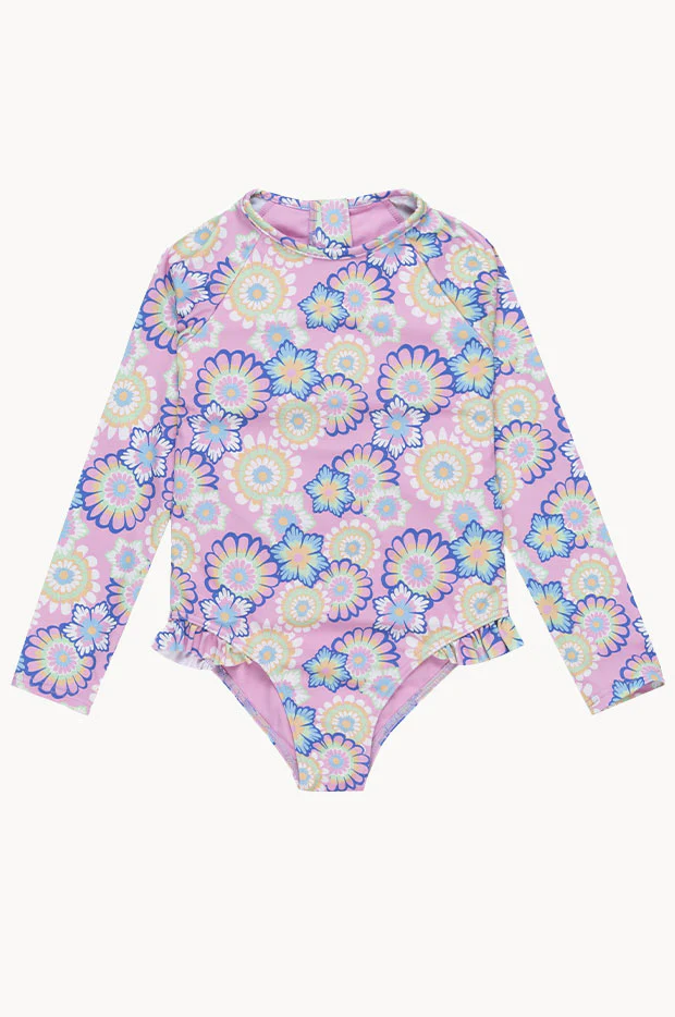 Girls Flower Party Sunsuit