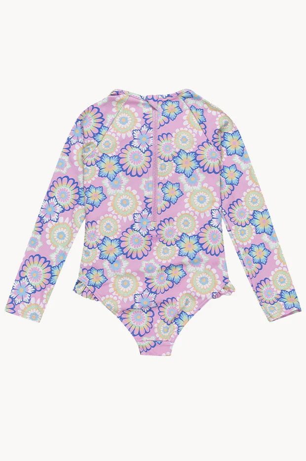 Girls Flower Party Sunsuit - Image 2