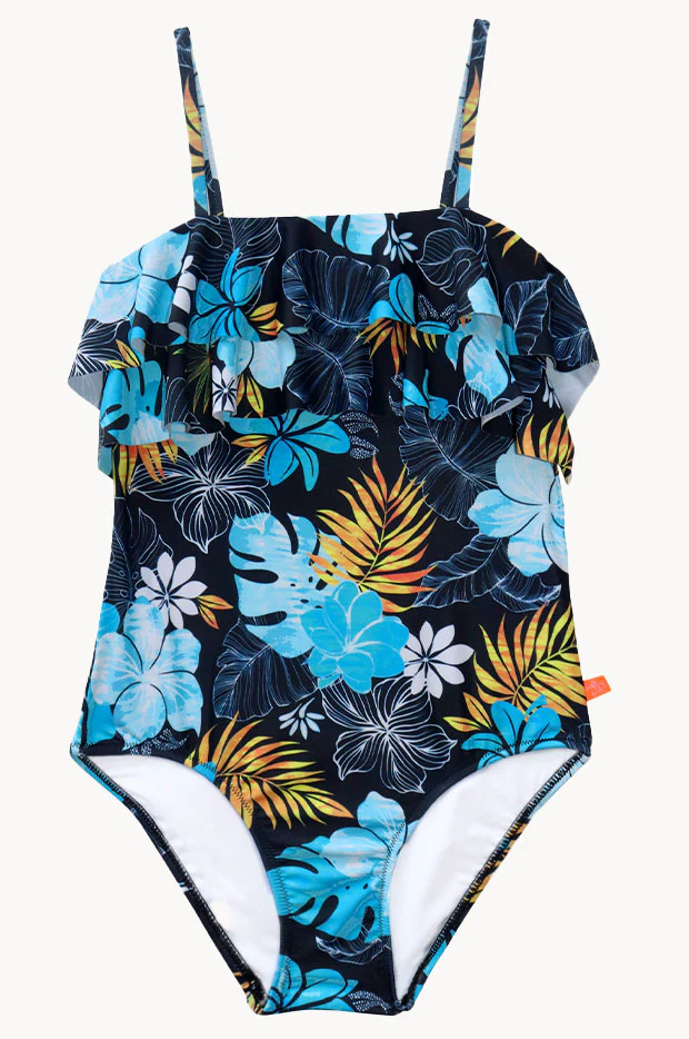 Girls Tropicana Frill Tube One Piece