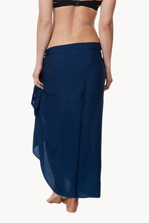 Long Plain Fringed Sarong - Image 2