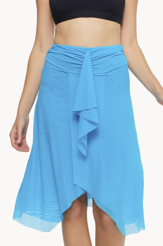 Plain Mesh Frill Skirt