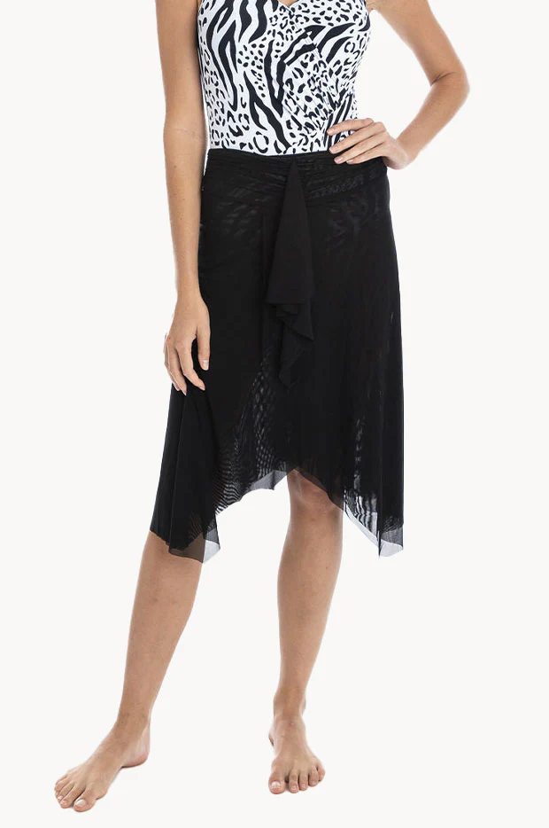 Plain Mesh Frill Skirt