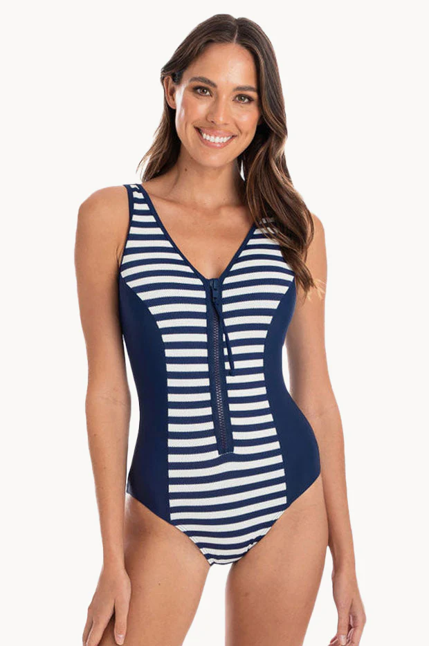 Portsea Zip V Neck One Piece