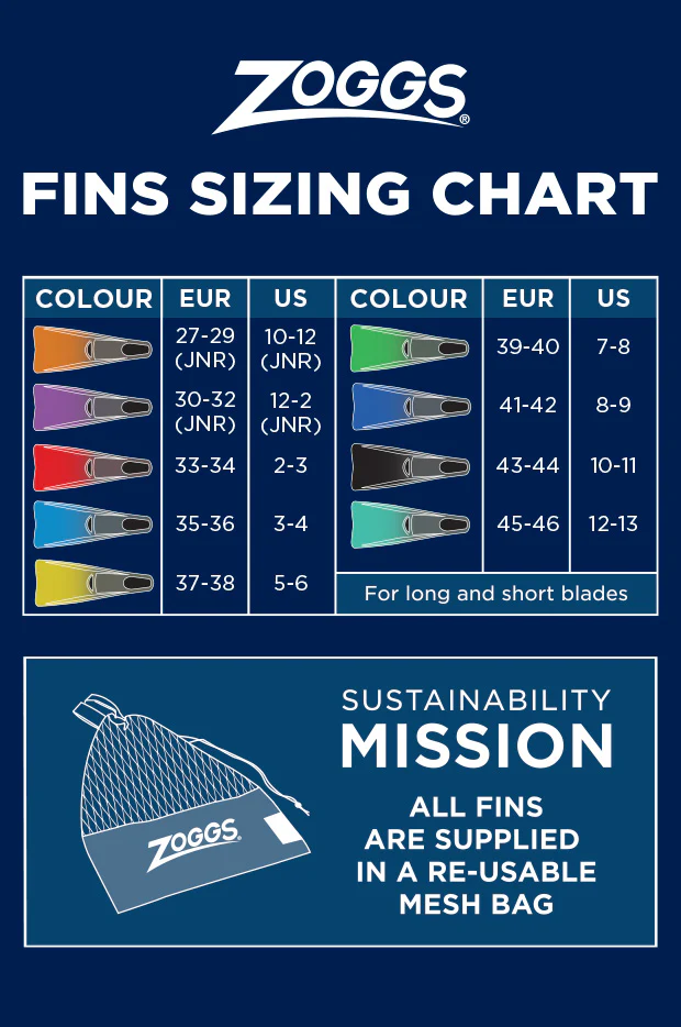 Long Blade Swim Fins - Size US 8-9 - Image 2